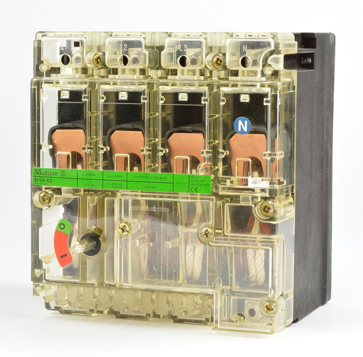 Moeller N64-63 4pol. Leistungstrenner Hauptschalter 63A Nr.080