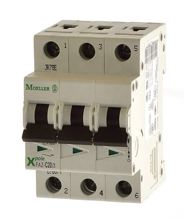 Moeller FAZ-C20/3 Sicherungsautomat C20 278874 15KA