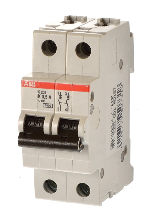 ABB S202-K0,5 Sicherungsautomat 6KA 2 polig 2CDS252001R0157 