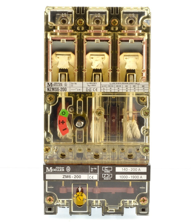 Moeller NZMS6-200 /ZM6-200 Leistungsschalter200A 3polig 017