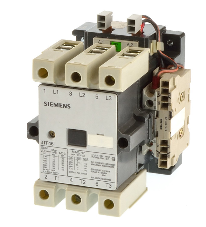 Siemens 3TF46 22-5MB4 Schütz 22KW Spule 24VDC 2Ö+2S 