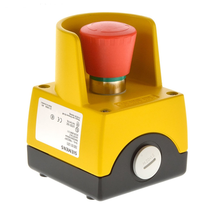 Siemens 3SB3801-2EF3 Notschalter Metallgehäuse 