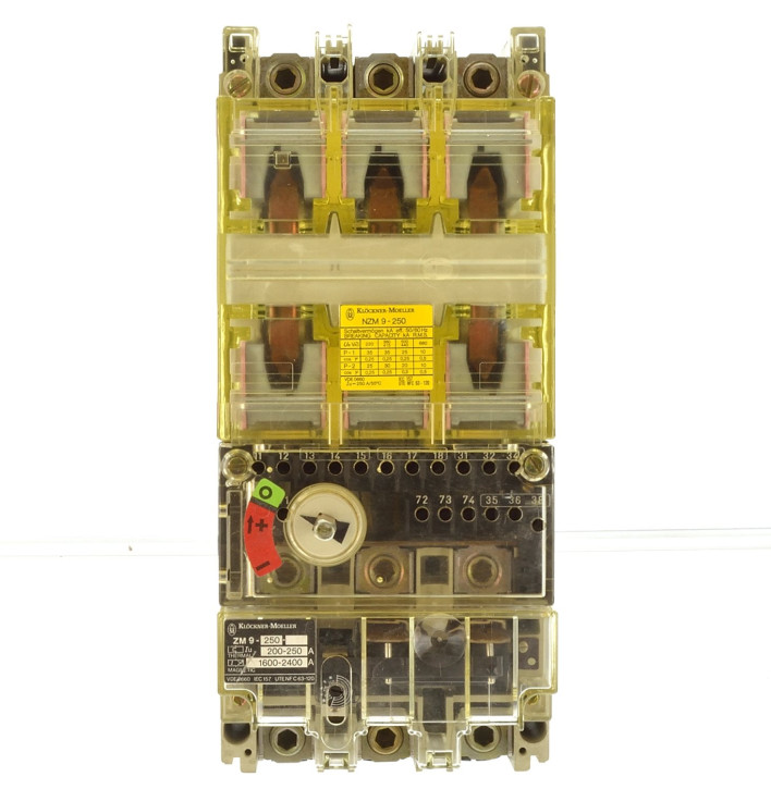 Moeller NZM9-250 Leistungsschalter + ZM 9-250 + U 60V