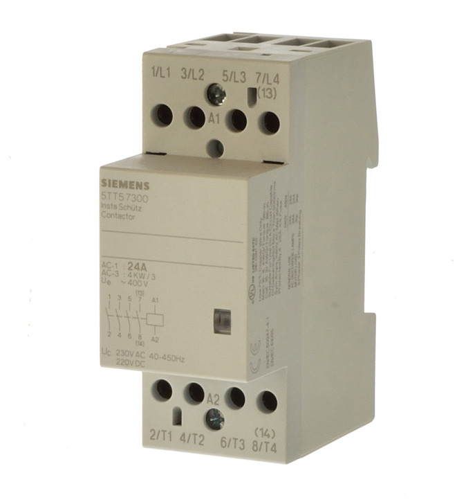 Siemens 5TT57300 Insta Schütz 24A 4 Schließer 230V