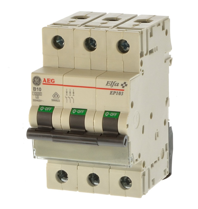 AEG GE EP103B10 Leitungsschutzschalter 3 polig B10 566822
