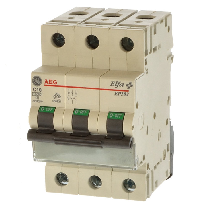 AEG GE EP103C10 Leitungsschutzschalter 3 polig C10 566837 