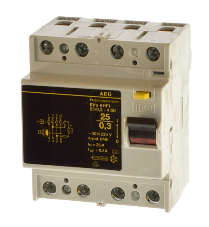 AEG VHFI 250,3-4SK FI-Schalter 25A300mA 660519