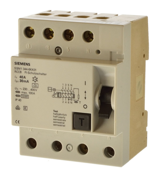 Siemens 5SM1344-6KK01 Fi Schalter 40A 30mA 55t