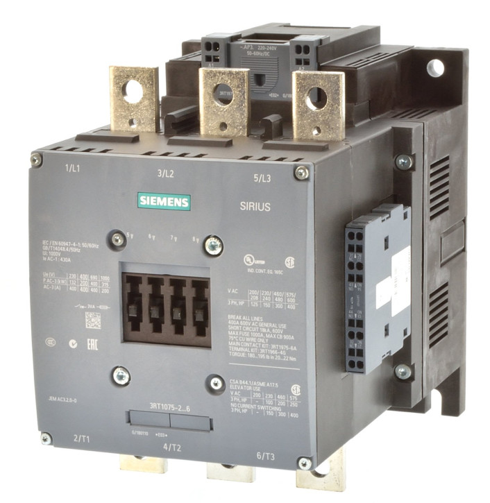 Siemens 3RT1075-2AP36 Schütz 200KW Spule 230VUC