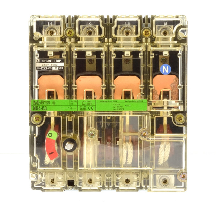 Moeller N64-63 4pol. Leistungstrenner 63A + shunt trip 230V