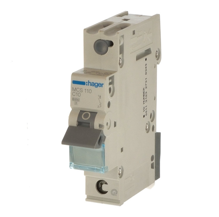 Hager MCS110 Sicherungsautomat C10 431516 Quick Connect