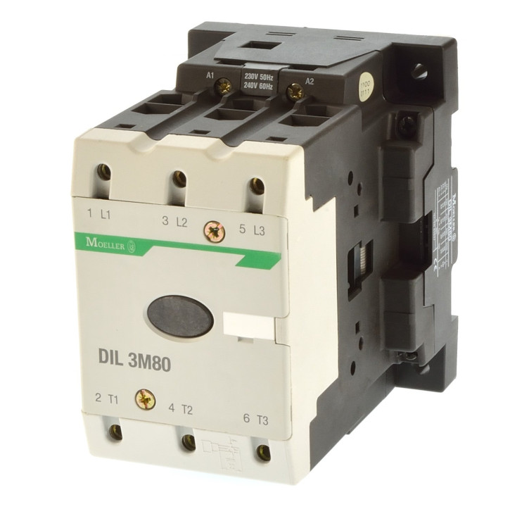 Moeller DIL3M80 Schütz 37KW Spule 230V-50Hz/240V-60Hz grün