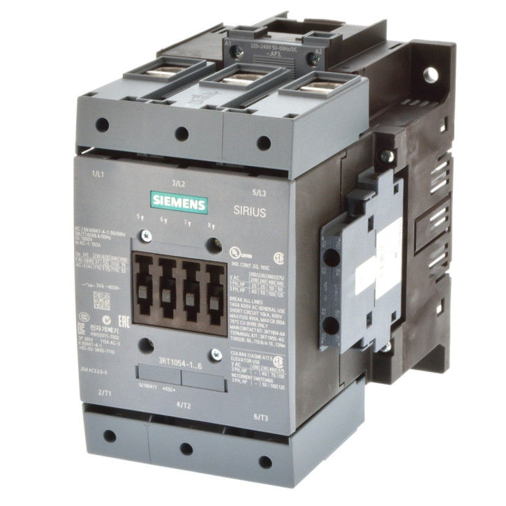 Siemens 3RT1054-1AP36 Schütz 55KW Spule 230VAC dunkelgrau