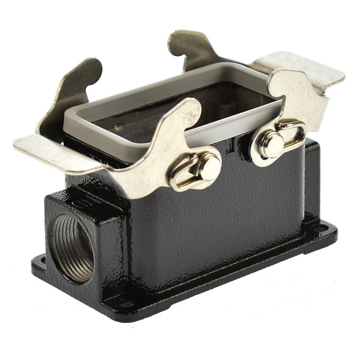 Harting Han 10M-asg2-QB-16 Sockelgehäuse schwarz B10 09370101271 Harting Han 10M-asg2-QB-16 Sockelgehäuse schwarz B10 09370101271