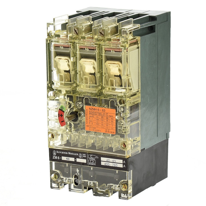 Moeller NZMH6-63 / ZM6-63 Leistungsschalter grau