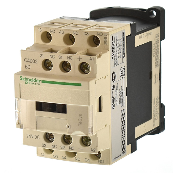 Schneider CAD32BD Hilfsschütz 15KW 3S+2Ö 24VDC 040416