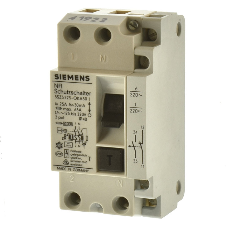 Siemens 5SZ3225-0KA30 Fi Schalter 25A 30mA T55 2polig