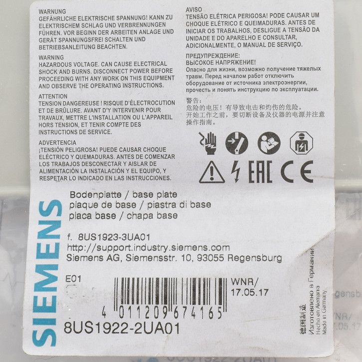 Siemens 8US1922-2UA01 Bodenplatte