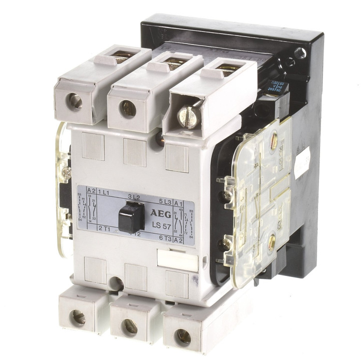 AEG LS57 .22 Schütz AC3- 30KW Spule 230VAC 910-337-351-00 Rahmenklemme besch.