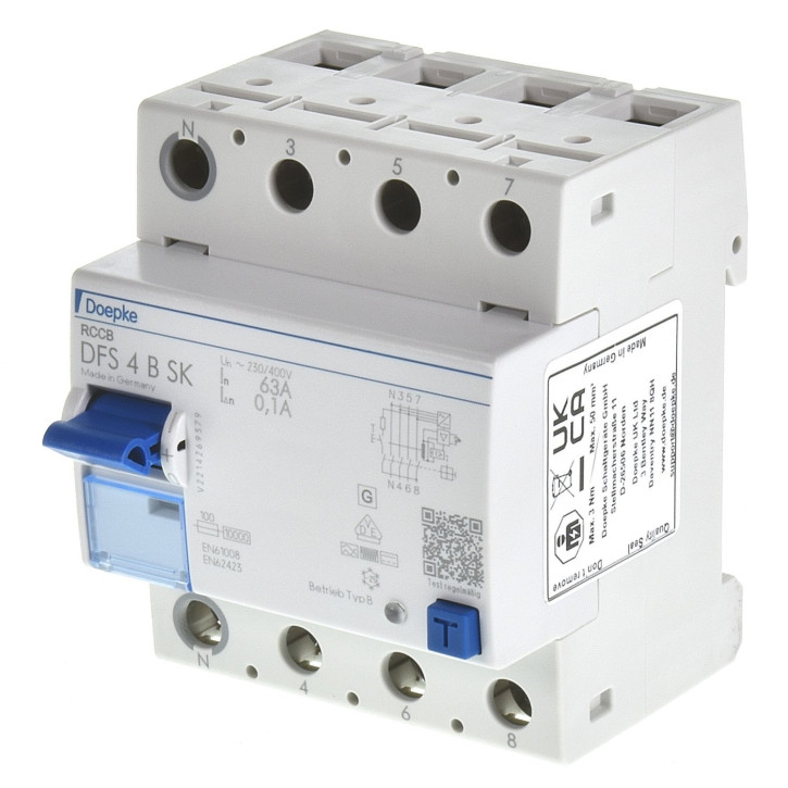 Doepke DFS 4 063-4/0,10-B SK FI Schalter allstrom sensitiv N links 09145998 