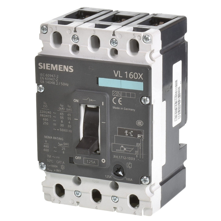Siemens 3VL1712-1DD33-0AA0 Leistungsschalter 125A