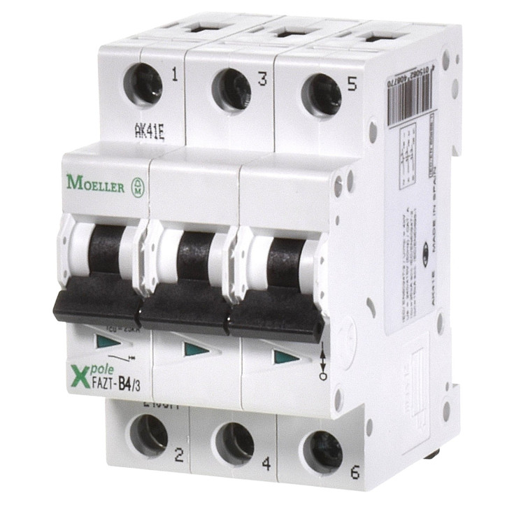 Moeller Eaton FAZT-B4/3 Leitungsschutzschalter B4 25KA 3polig 