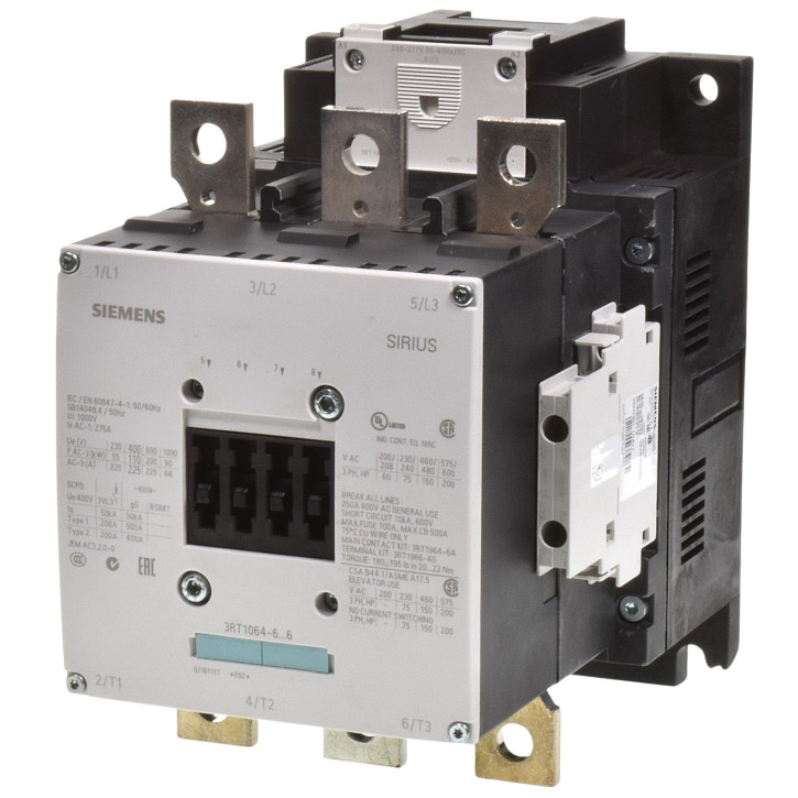 Siemens 3RT1064-6AU36 Schütz 110KW Spule  UC240-277V beschädigt
