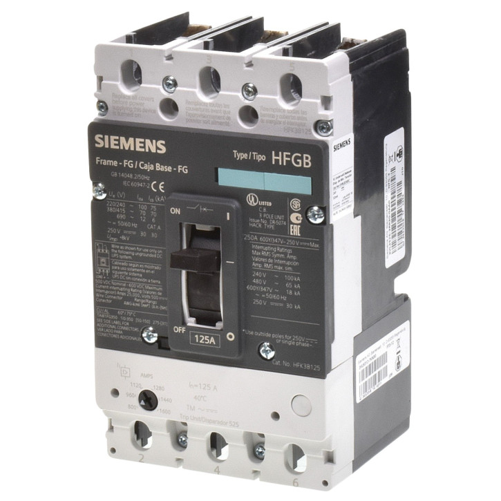 Siemens 3VL3512-2KN30-2PB1 Leistungsschalter 125A HFK3B125