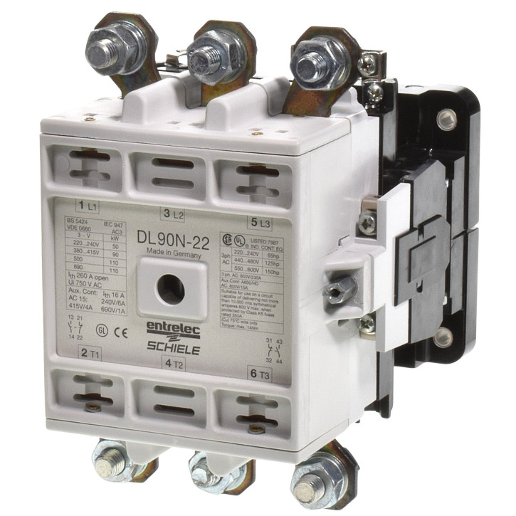 Schiele Entrelec DL90N-22 Schütz 90KW Spule 230VAC