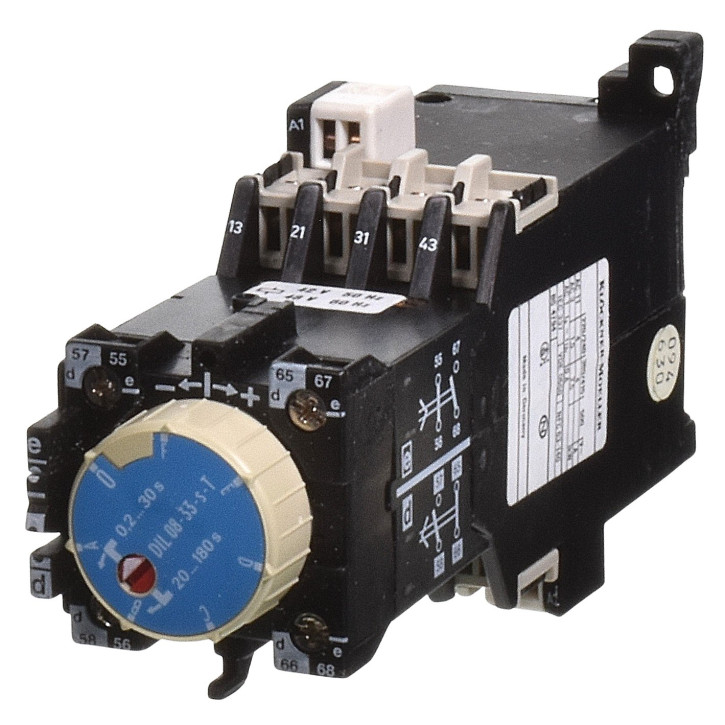 Moeller DIL08-33-s-T Hilfsschütz mit Zeitglied Spule 42V-50Hz/48V-60Hz