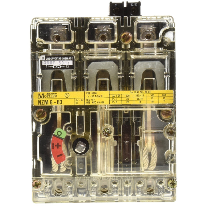 Moeller NZM6-63 +U380V-50Hz Leistungsschalter 63A 3 polig