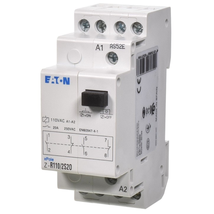 Eaton Z-R110/2S2O Installationsrelais 110VAC 265216 Eaton Z-R110/2S2O Installationsrelais 110VAC 265216