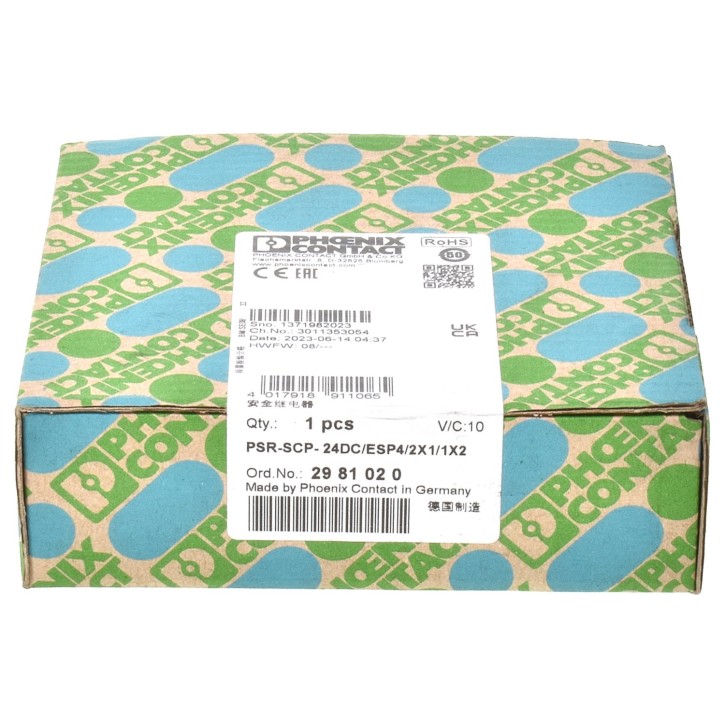 Phoenix Contact PSR-SCP-24DC/ESP4/2x1/1x2 Sicherheitsrelais 2981020 Phoenix Contact PSR-SCP-24DC/ESP4/2x1/1x2 Sicherheitsrelais 2981020