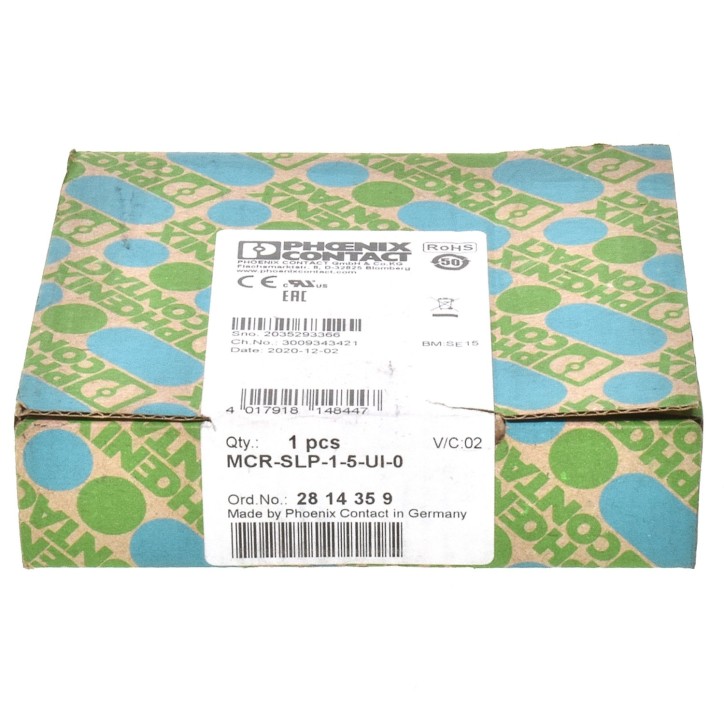 Phoenix Contact MCR-SLP-1-5-UI-0 Strommessumformer 2814359 Phoenix Contact MCR-SLP-1-5-UI-0 Strommessumformer 2814359