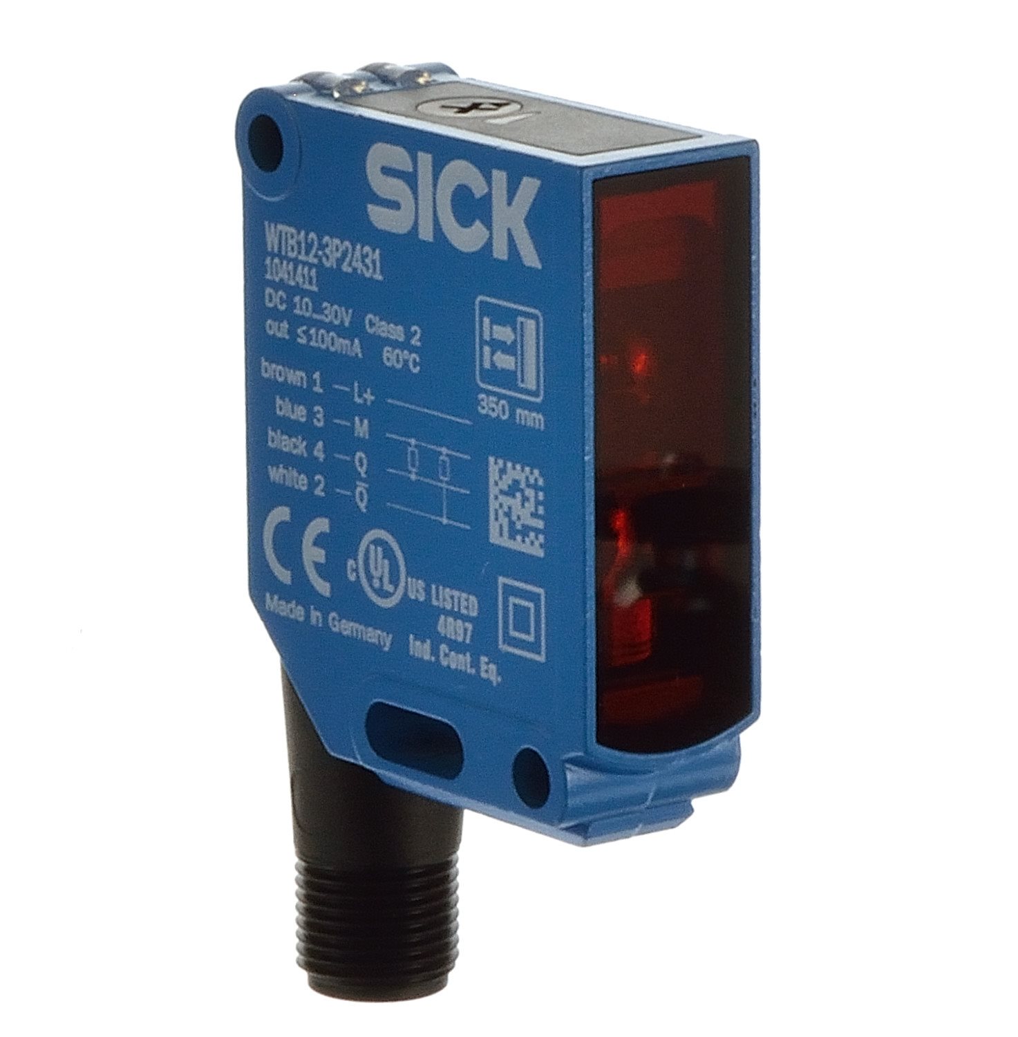 Sick Photoelectric Sensor WTB12-3P2431 (1041411) - 10-30VDC, 4-Pin M12, PNP, New