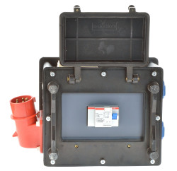 Schloder GSVI16 1C3 Stromverteiler 16A Fi 1x16-5xSchuko  mit K-Automaten 
