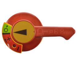 Moeller RH9 (F) Handgriff 0+- für vorderseitige Schalterachse gebraucht / rot-grün 