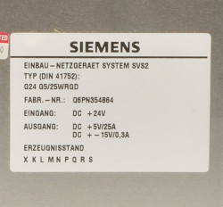 Siemens 6EV3054-0GC Sumerik Stromversorgung