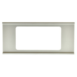 Geräteblende Alu natur 23,2 cm lang für 100mm Kanal Ausschnitt 14,7x7,6cm