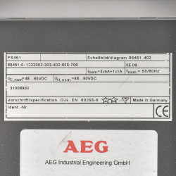 AEG PS451 Überstromzeitschutz