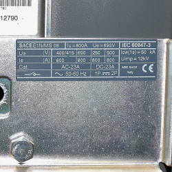 ABB SACE E1N/MS08 Leistungsschalter 800A